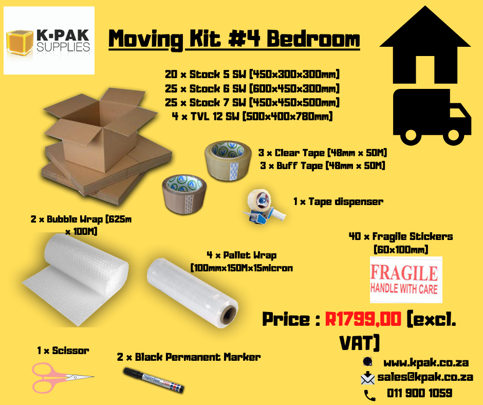 Moving Kit 4 Bedroom Kpak